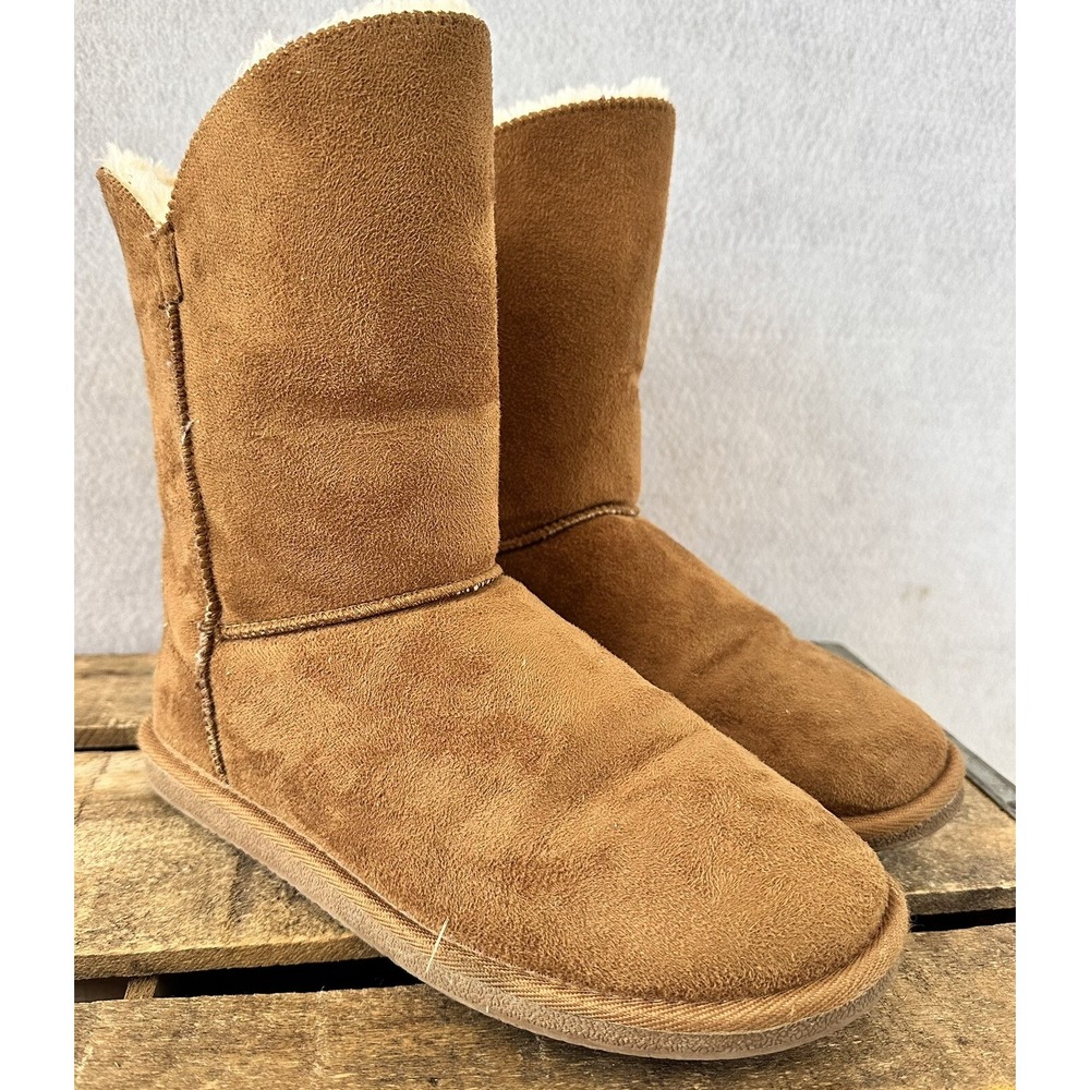 APRES By Lamo Fur Lined Boots Waterproof Womens 9 Brown Excellent